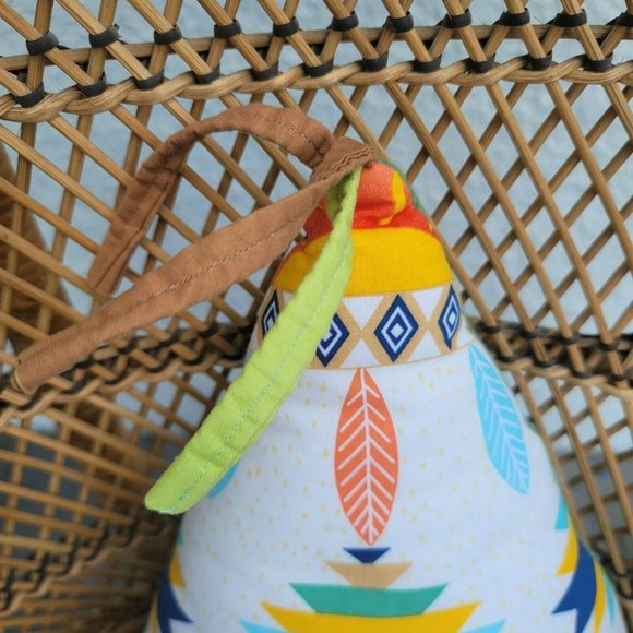 Tribal Triangle Throw Pillow with Lizards - Picture 5 of 5